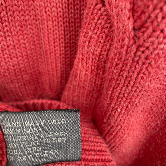 Talbots Mens Pima Cotton Crewneck Sweater Size Large Coral Orange - Picture 16 of 16